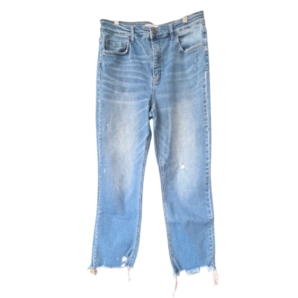 Flying Monkey Denim - Flying Monkey Distressed High Waist Raw Hem Jeans Women’s Size 31